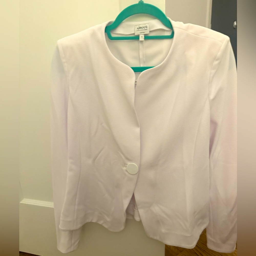 vintage Armani white file blazer
